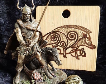 Gullinbursti Pyrography Plaque