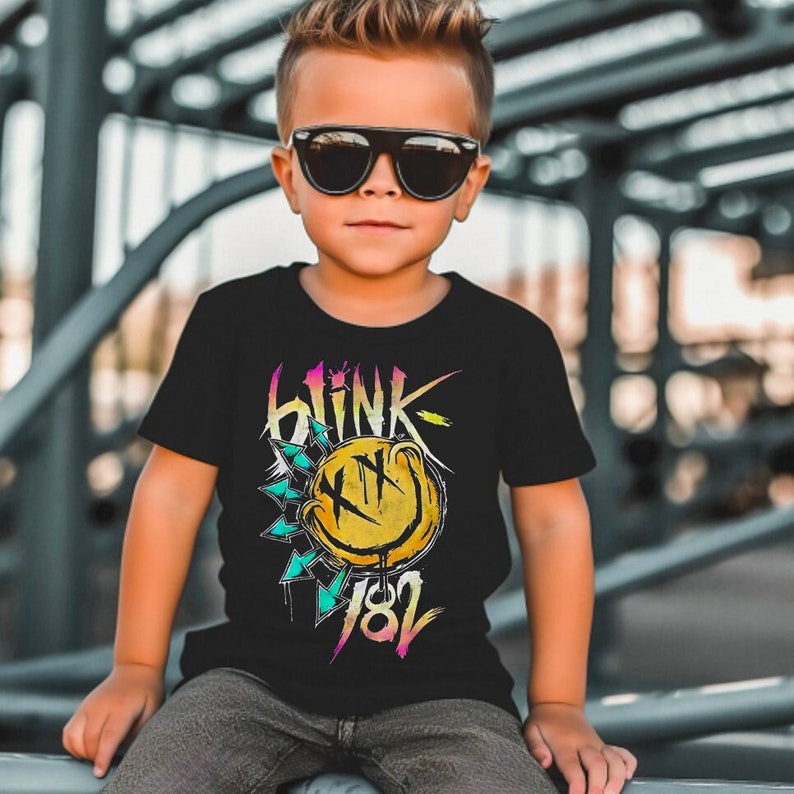 Blink 182 Shirt Kids, Kids Blink Shirt, Blink 182 Concert Shirt, Blink 182 Apparel image 1