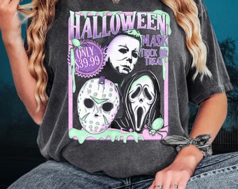 Halloween Shirt Adult, Adult Halloween Shirt, Horror Shirts Adults, Horror Halloween, Halloween Fashion, Michael Myers, Ghostface, Jason