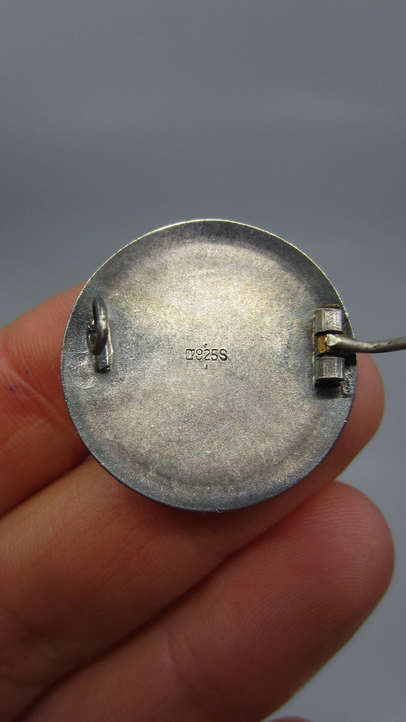Vintage Art deco Norwegian enamel silver brooch "… - image 8