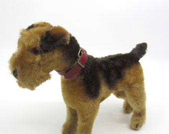 Vintage German Steiff Airedale Terrier Terry Toy Dog 23 Cm Long