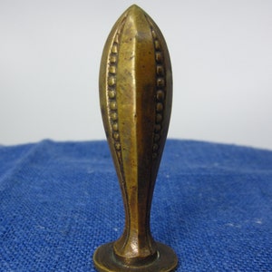 Timbro sigillo di ceralacca svedese antico / vintage in bronzo con G.Ö. iniziali in stile Art Déco anni '30? Design scandinavo da collezione in metallo nordico Svezia