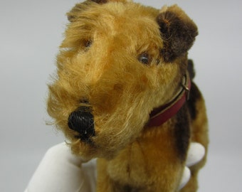 Vintage German Steiff Airedale Terrier Terry Toy Dog 23 Cm