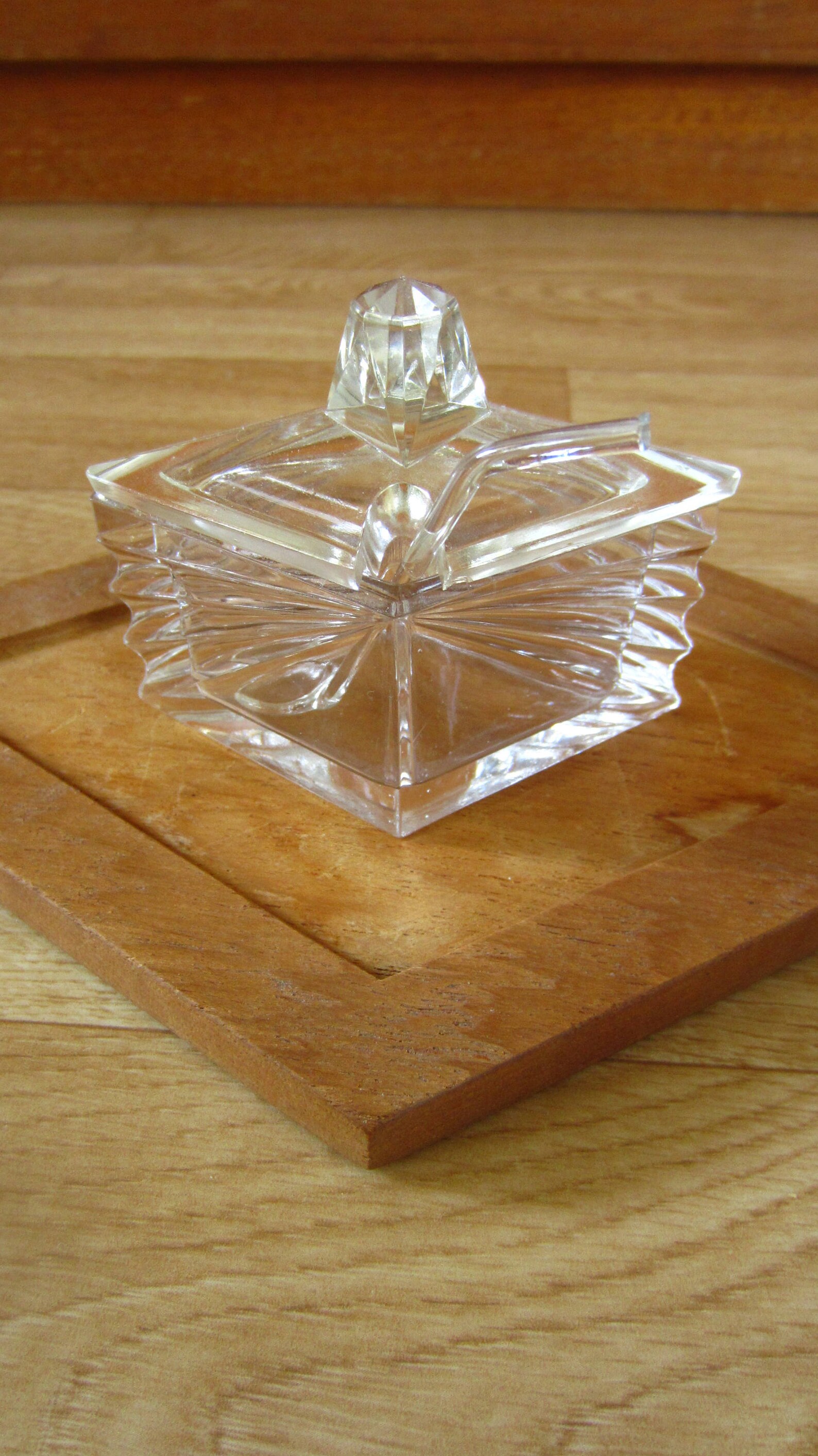 Vintage Glass Condiment Set / Vinaigrette Set / Cruet Set on a Etsy