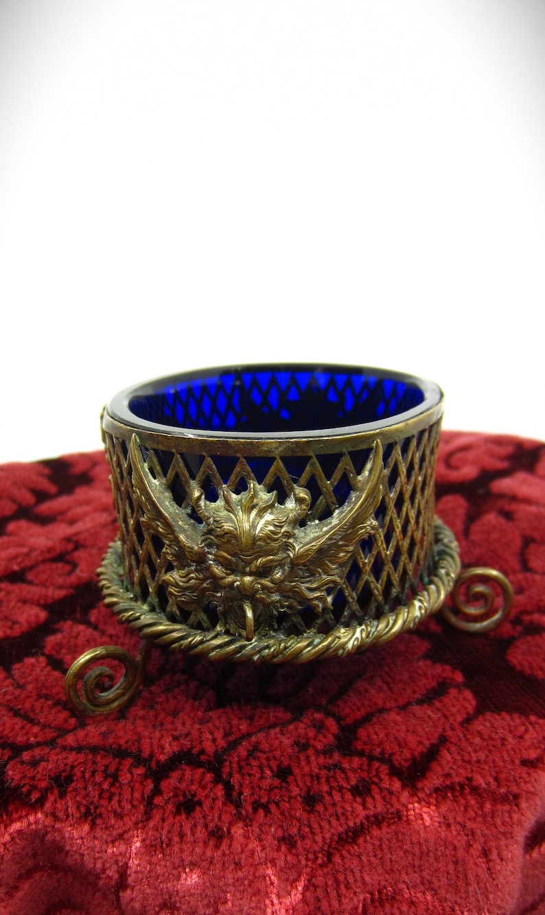 Bracelet Manchette Signé CLAUDE MONTANA - Or Métal Et Verre Bleu Cobalt, NEUF Sans Emballage, Pièce Collector