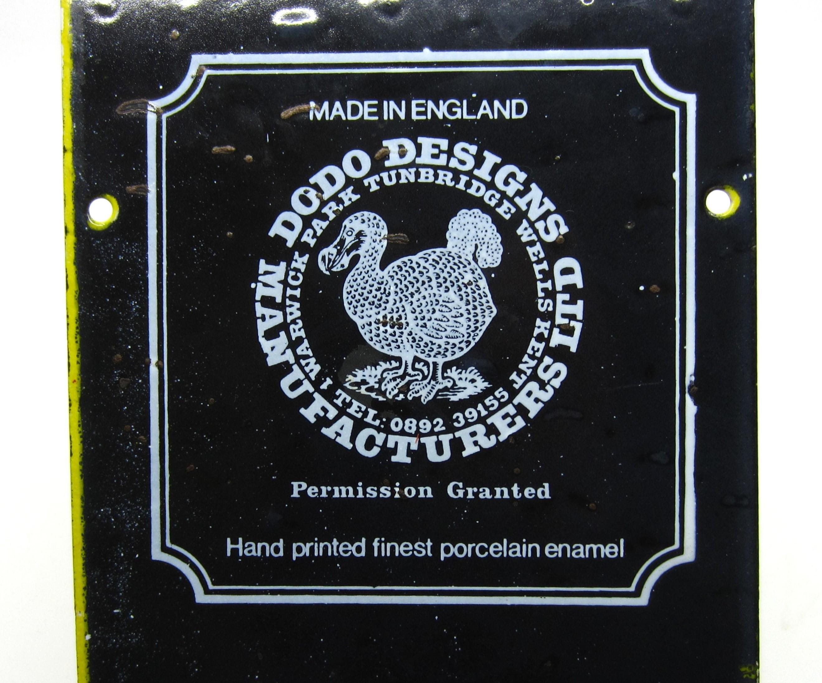 Vintage English Metal Advertising Sign Swan Vestas Smoker's Match