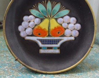 Vintage Swedish Upsala Ekeby Einar Törning Art Deco Black Hand