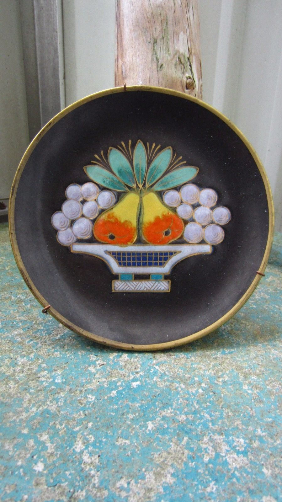 Vintage Swedish Upsala Ekeby Einar Törning Art Deco Black Hand