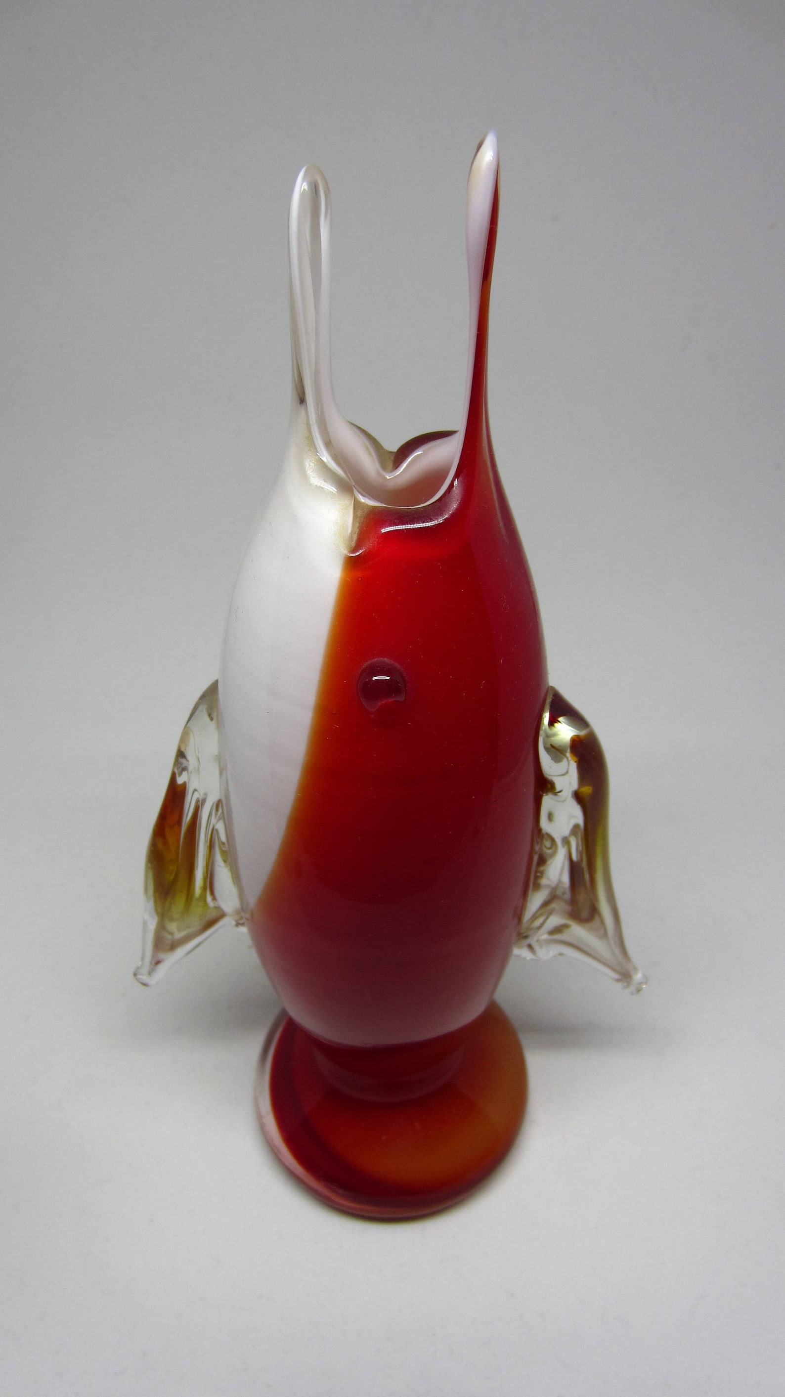 Vintage 1960s Italian Murano glass Fish vase Swordfish Red & Etsy