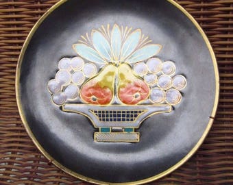 Vintage Swedish Upsala Ekeby Einar Törning Art Deco Black Hand