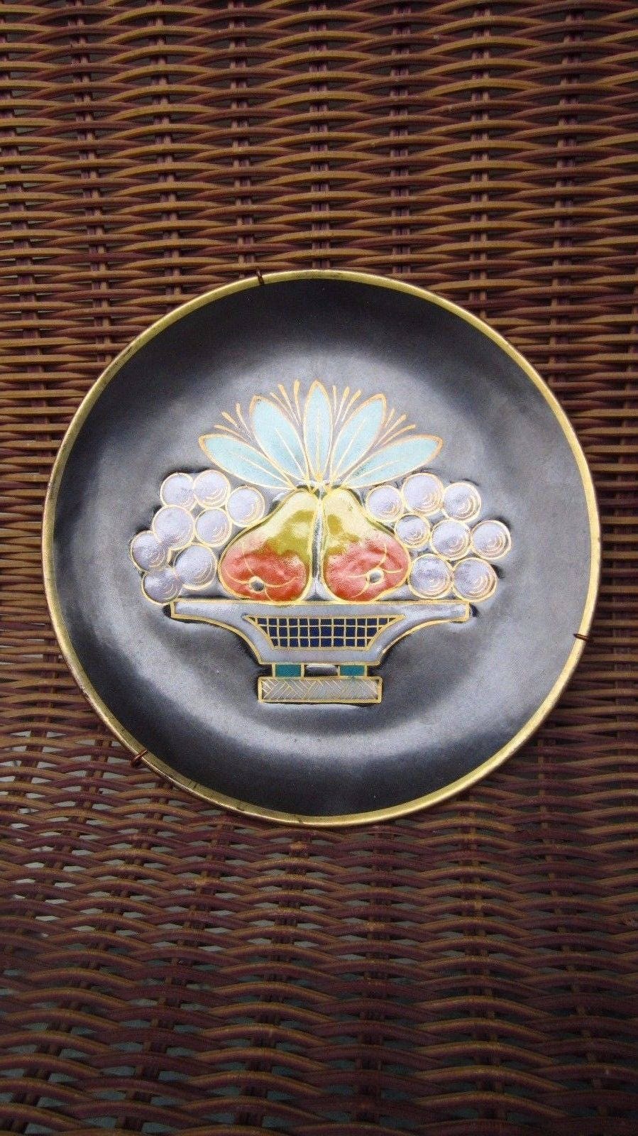 Vintage Swedish Upsala Ekeby Einar Törning Art Deco Black Hand