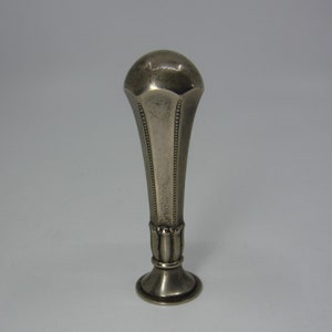 Vintage svedese argento placcato cera sigillo timbro E.H. iniziali Art Deco stile 1930 1940 scandinavo metallo arte nordica scrivania arredamento elegante regalo