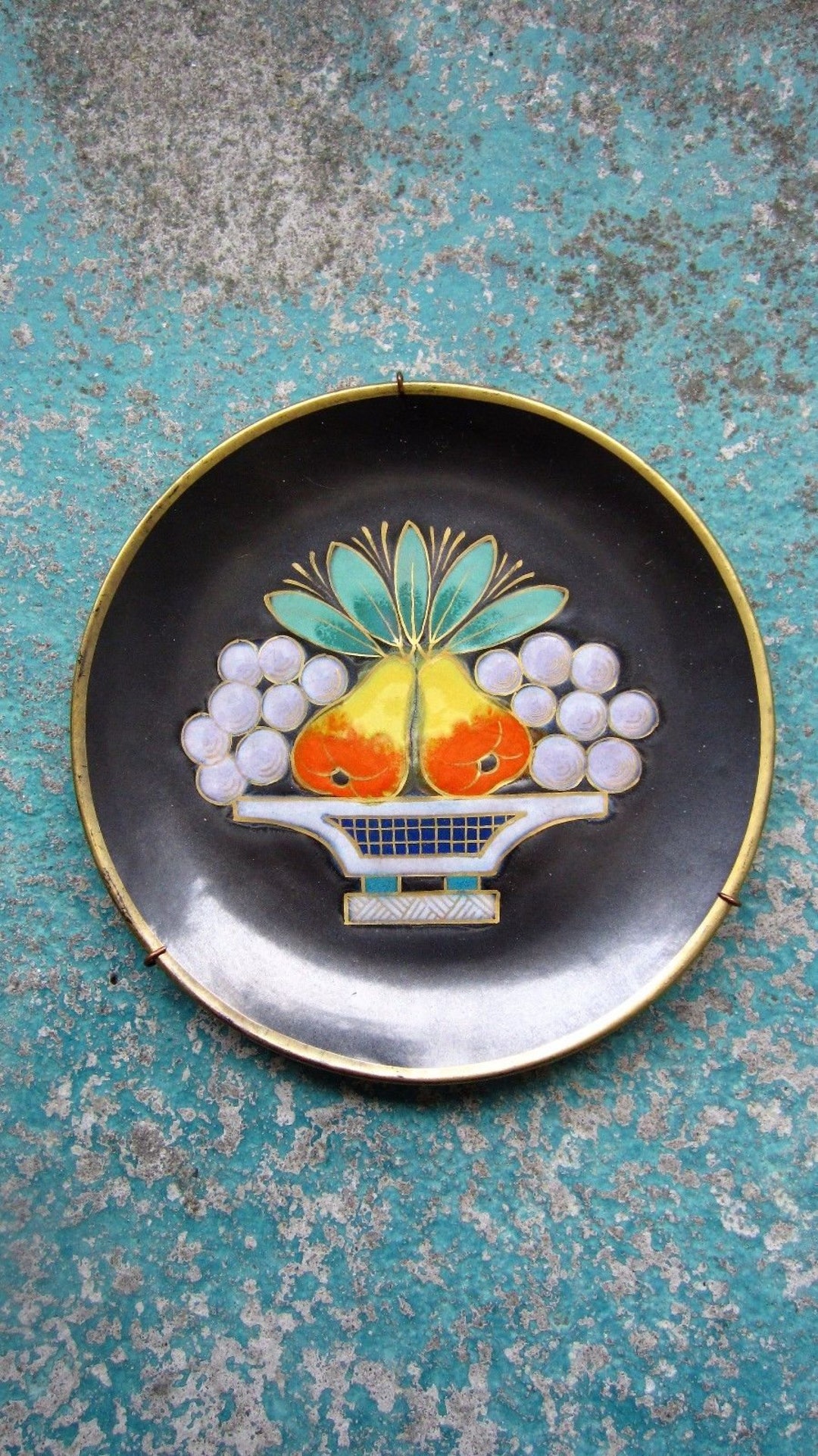 【希少】 Upsala ekeby 17cm 皿8枚 Einar Törning Vintage Swedish Upsala Ekeby Einar Törning Art Deco Black Hand