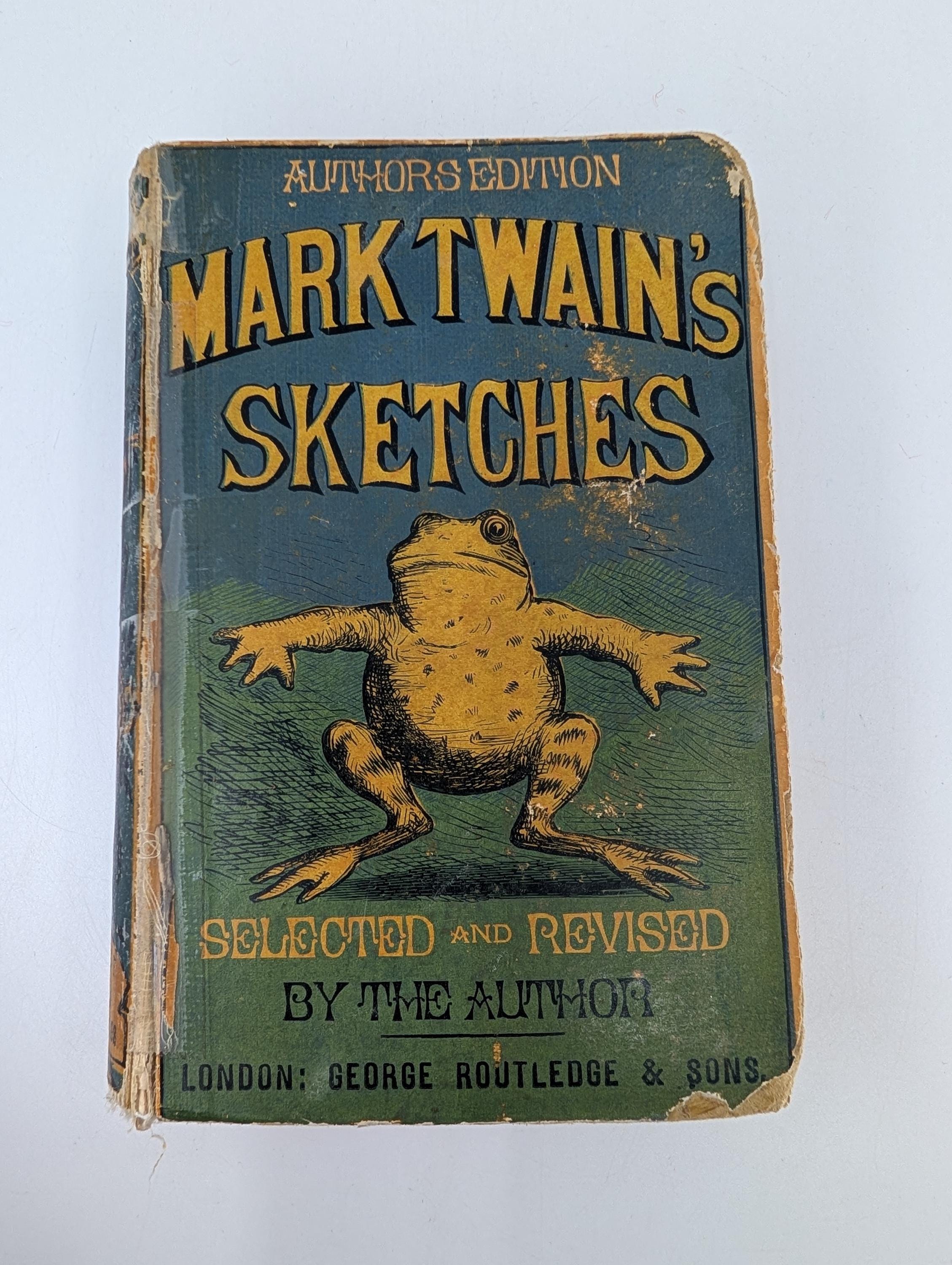 VERY RARE Antique British Mark Twain's Sketches Book G. Routledge