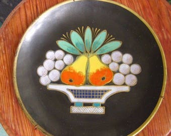 Vintage Swedish Upsala Ekeby Einar Törning Art Deco Black Hand