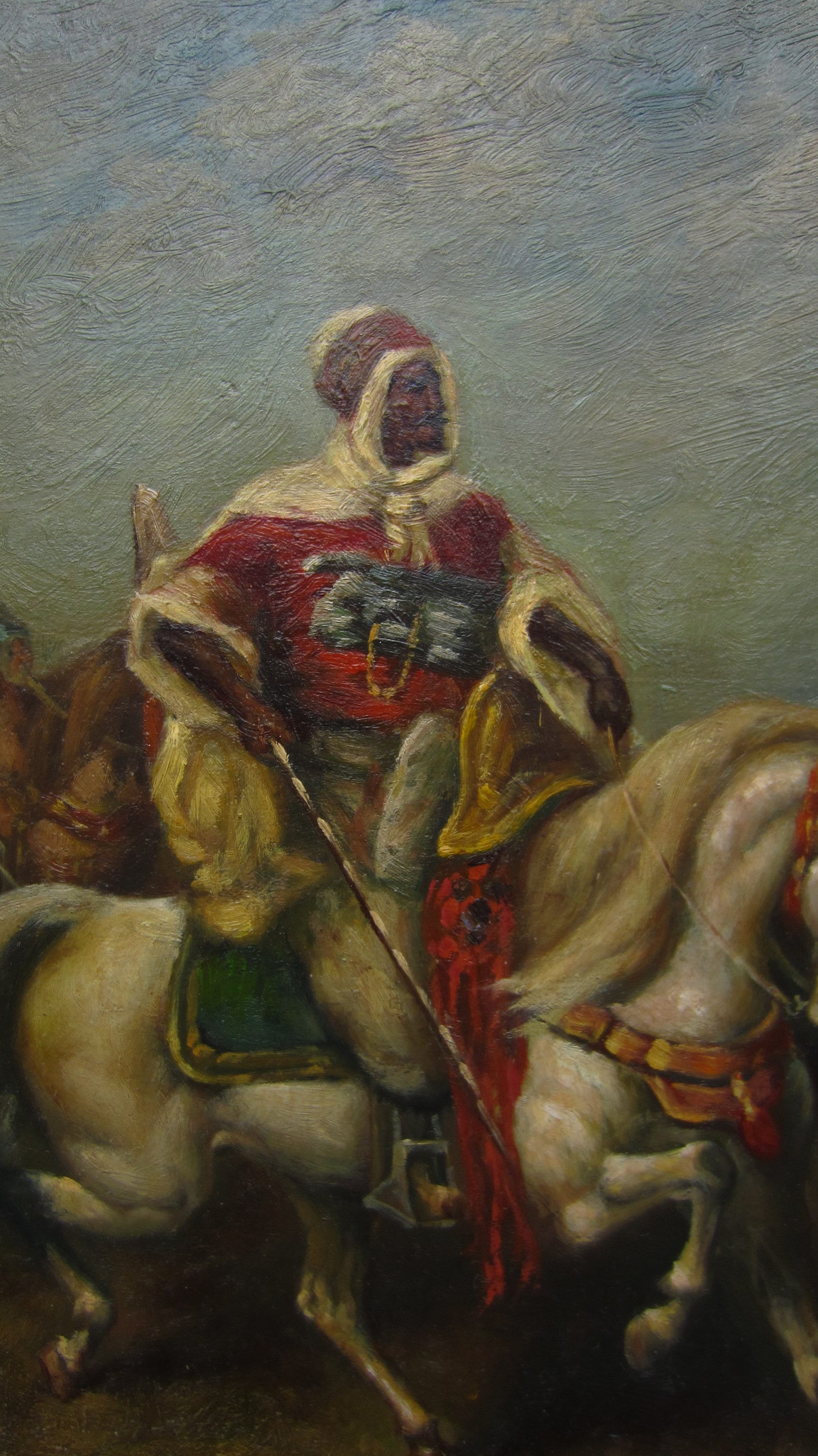 アドルフ・シュレイアーによるアンティークの署名入り油絵「アラブの