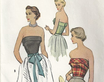 McCalls 8271 - Vintage 1950 bodice sewing pattern