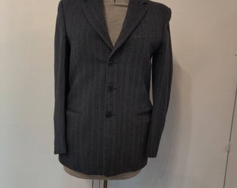 Blue Wool Blazer Suit Jacket