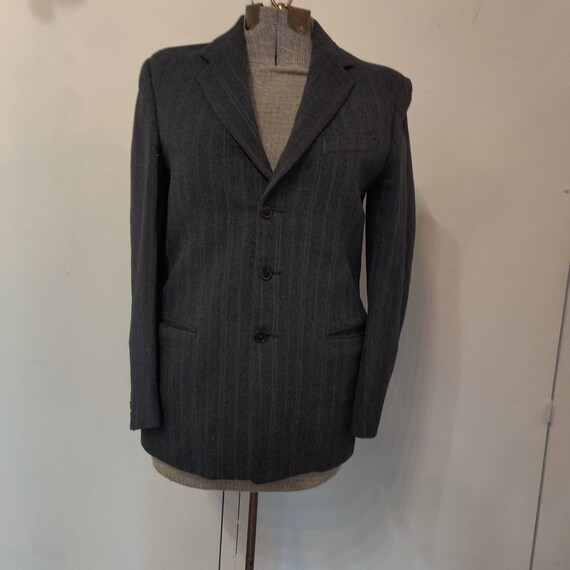 Blue Wool Blazer Suit Jacket - image 1