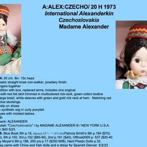 International Czechoslovakia : Madame Alexander Dolls image 6