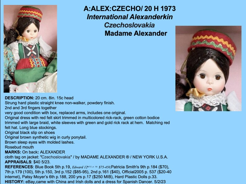 International Czechoslovakia : Madame Alexander Dolls image 6