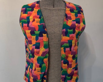 Gilet chat réversible