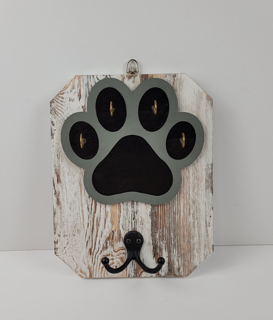 Paw Print Coat Rack With Key Hangers. - Etsy