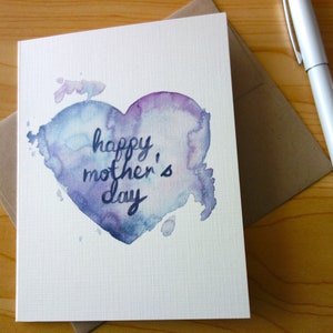 Aquarell Muttertagskarte, Happy Mother es Day Karte, Mama Karte, Aquarell Muttertagskarte, Muttertagskarte, aquarellierte Karte