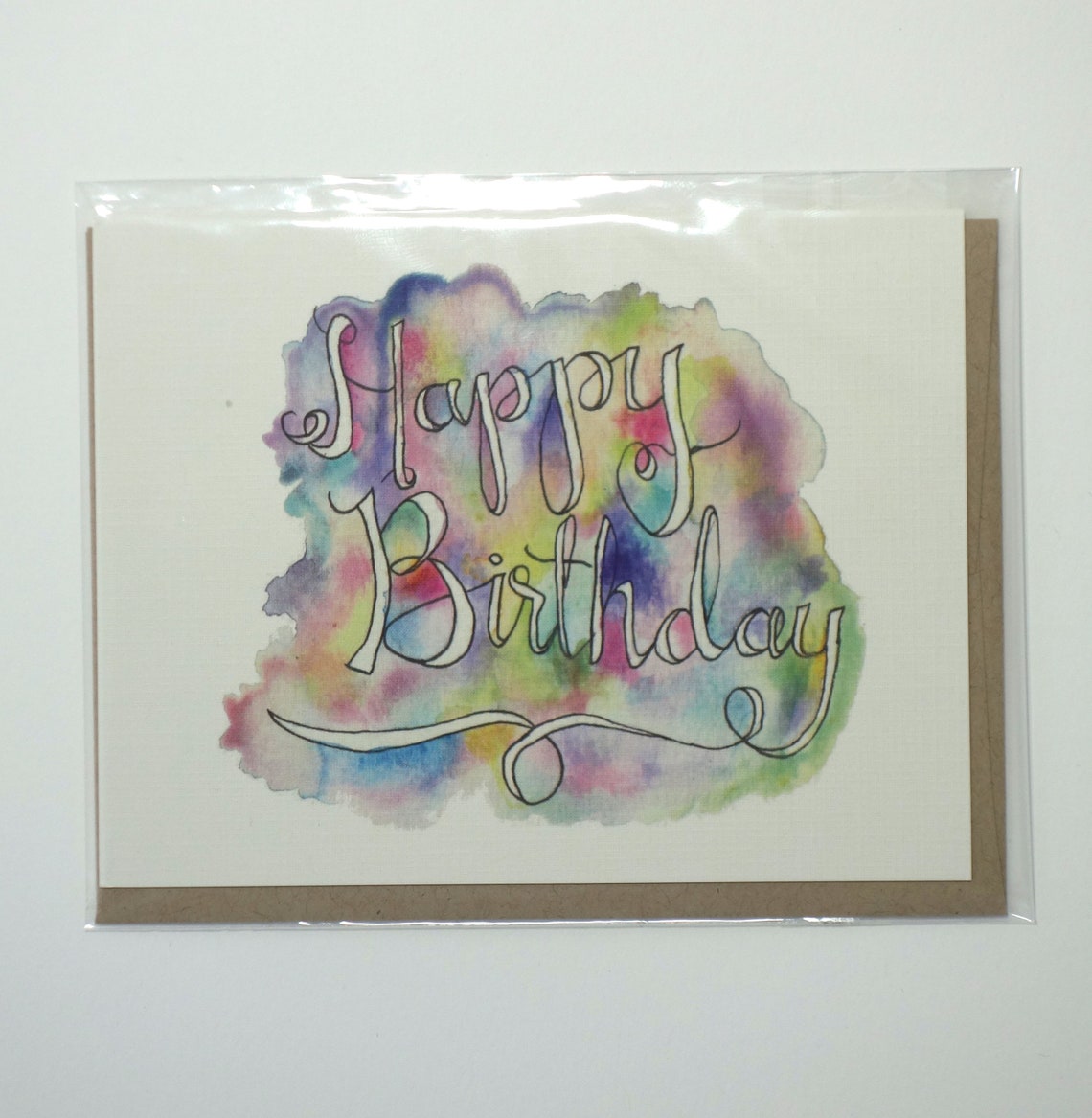 Colorful Birthday Card, Watercolor Birthday Card, Water Color Birthday ...