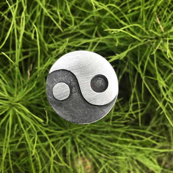 Yin Yang Knob Lead Free Pewter Zen Drawer Pull Japanese Etsy