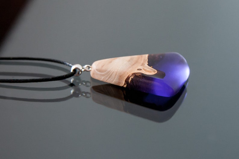 Pendant made of wood and resin AIRI Mother/'s Day gift Wood Jewelry Resin Jewelry,Unique Gift Wood necklace Wood Resin Pendant