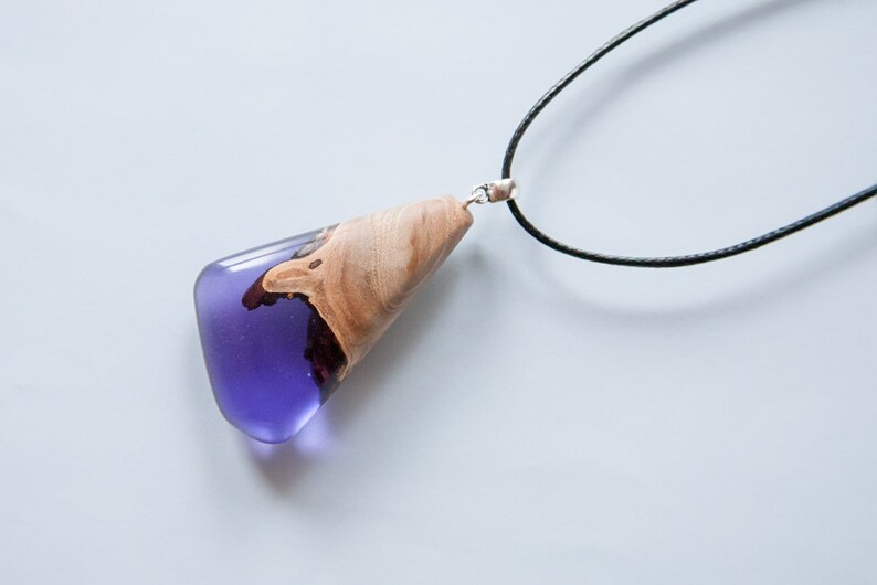 Pendant made of wood and resin AIRI Mother/'s Day gift Wood Jewelry Resin Jewelry,Unique Gift Wood necklace Wood Resin Pendant