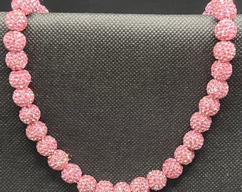 Solid Bling Baseball  Necklace - Pink Drip Bling- Elly de La Cruz inspired