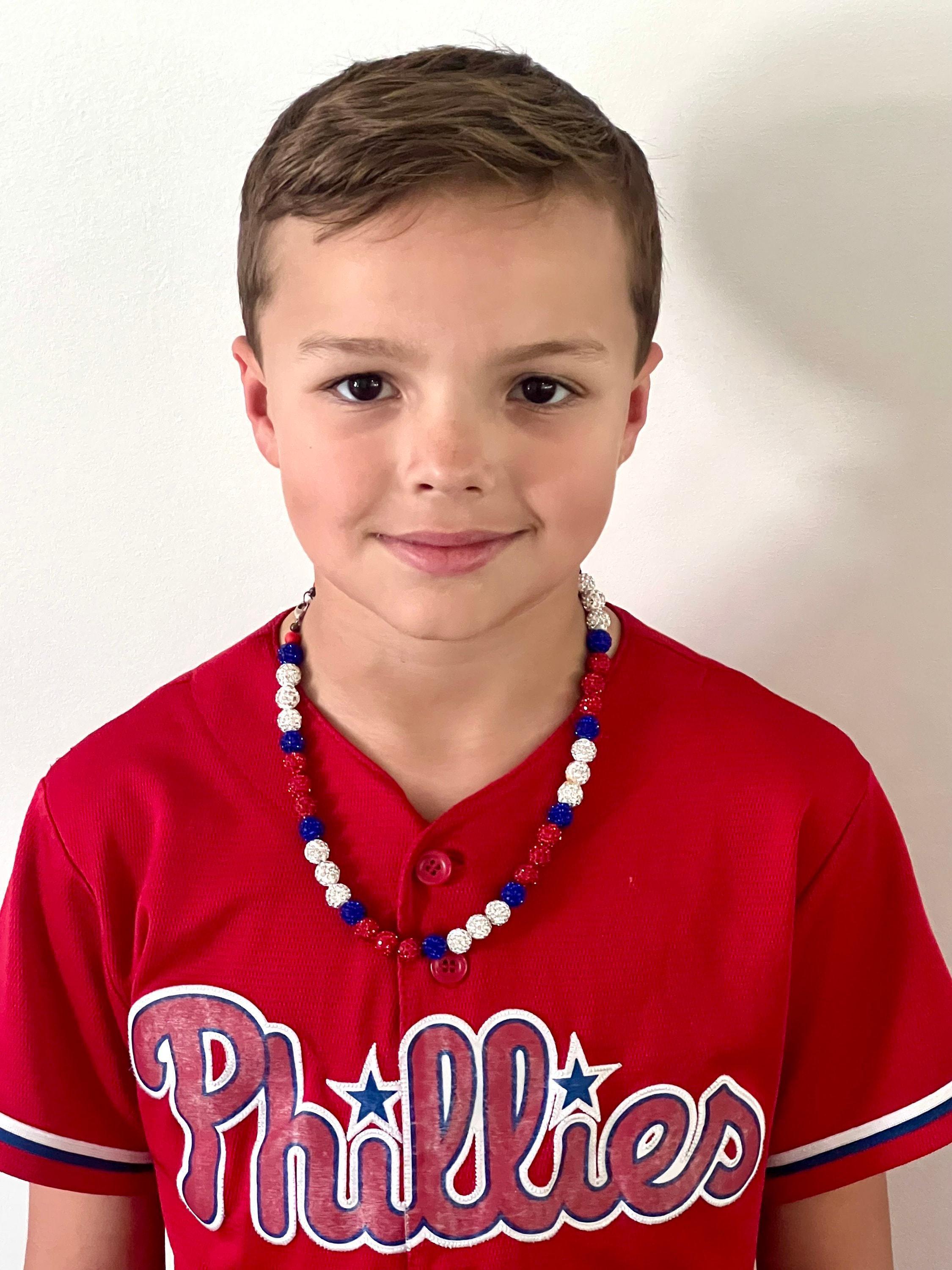 Baseball Rhinestone Necklace: Red Black Team Colors, Bling Jewelry - Etsy