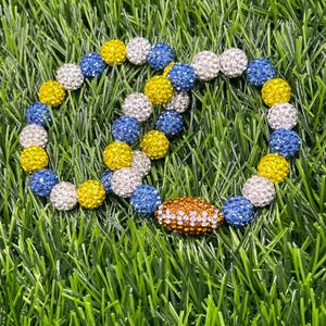 Chargers Rhinestone Bracelet Set: LA Football Fan Bling