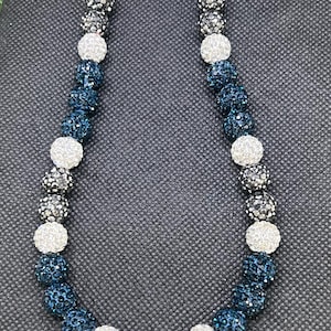 NY Yankees Bling Necklace: MLB Rhinestone Baseball Jewelry