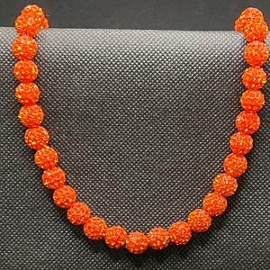 Bling Rhinestone Baseball Necklace - Tampa Bay Rays Colors