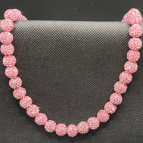 Solid Bling Baseball  Necklace - Pink Drip Bling- Elly de La Cruz inspired
