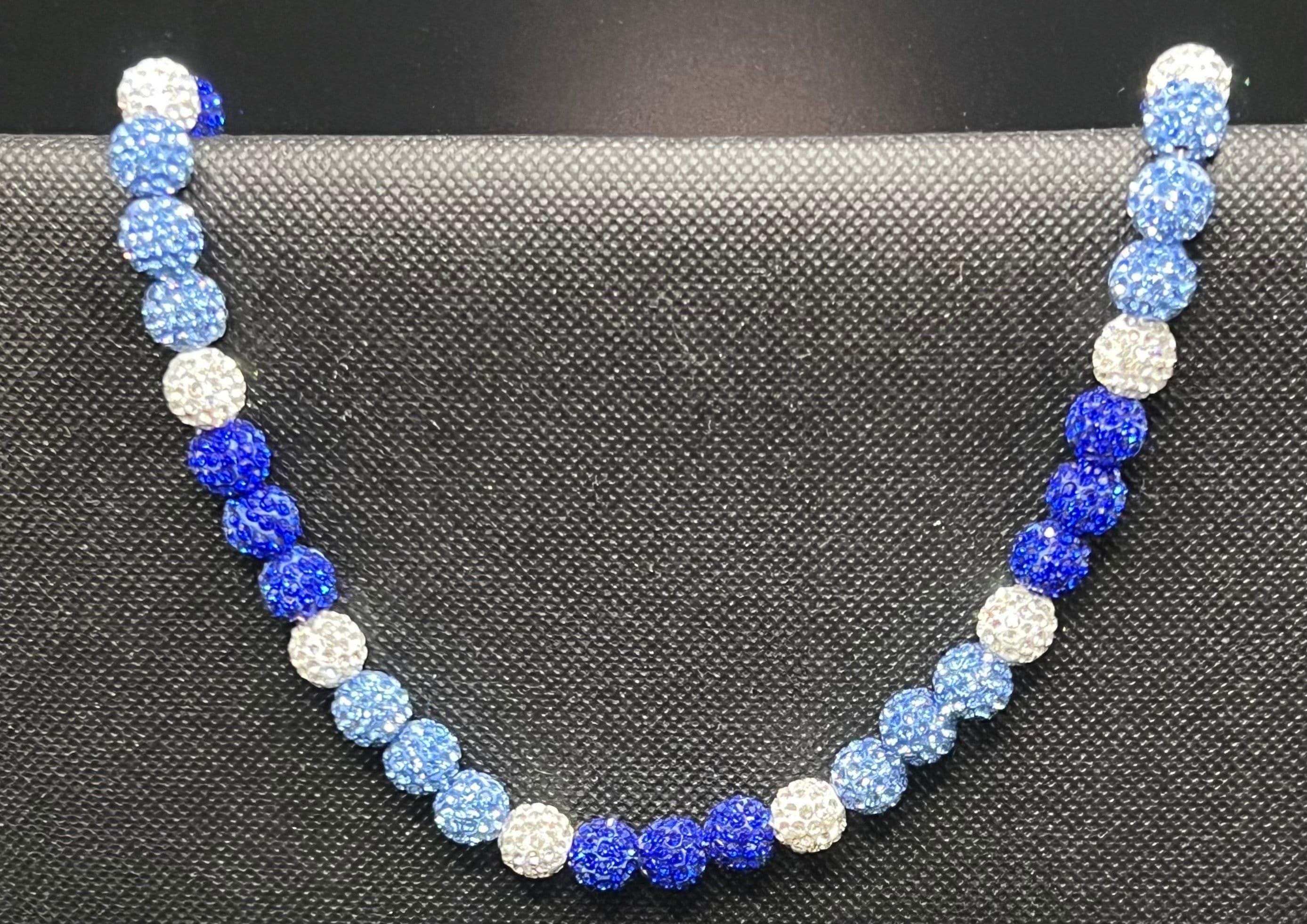 Navy Bead Necklace - Etsy