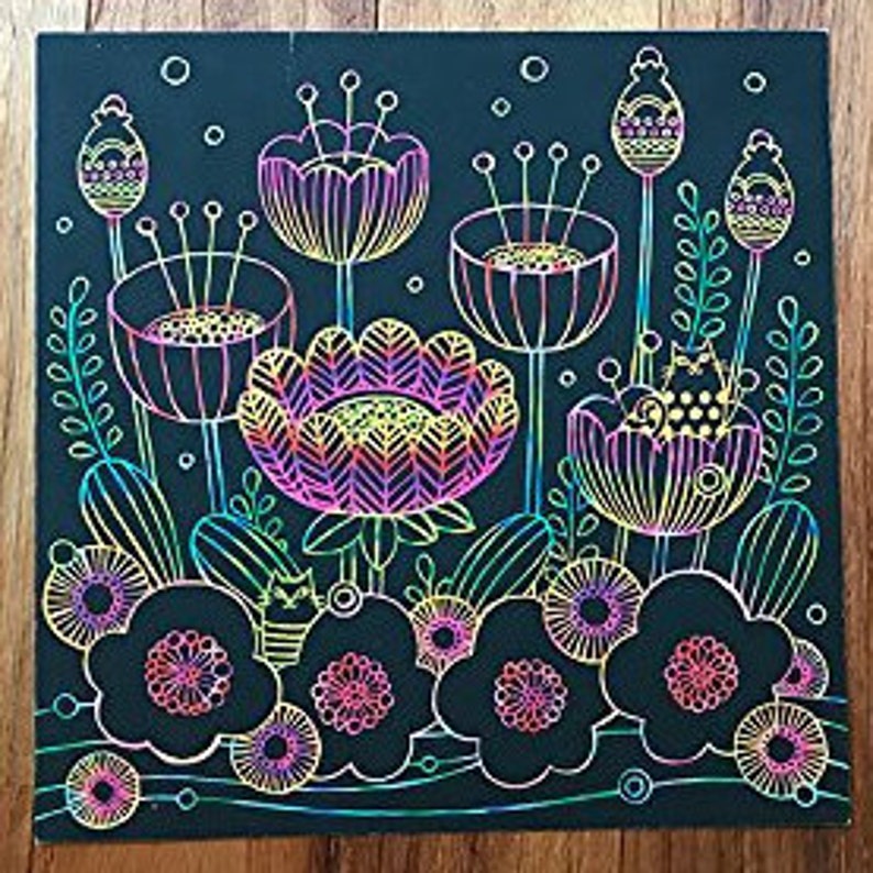 Scratch Art Bookanimals in a Healing World for Adultwith Etsy