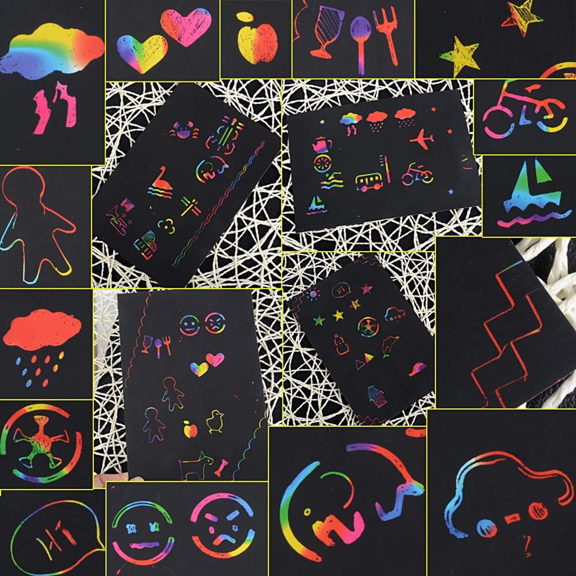 Scratch Art Pen Pen Case Design Plates 4 Scratch Etsy
