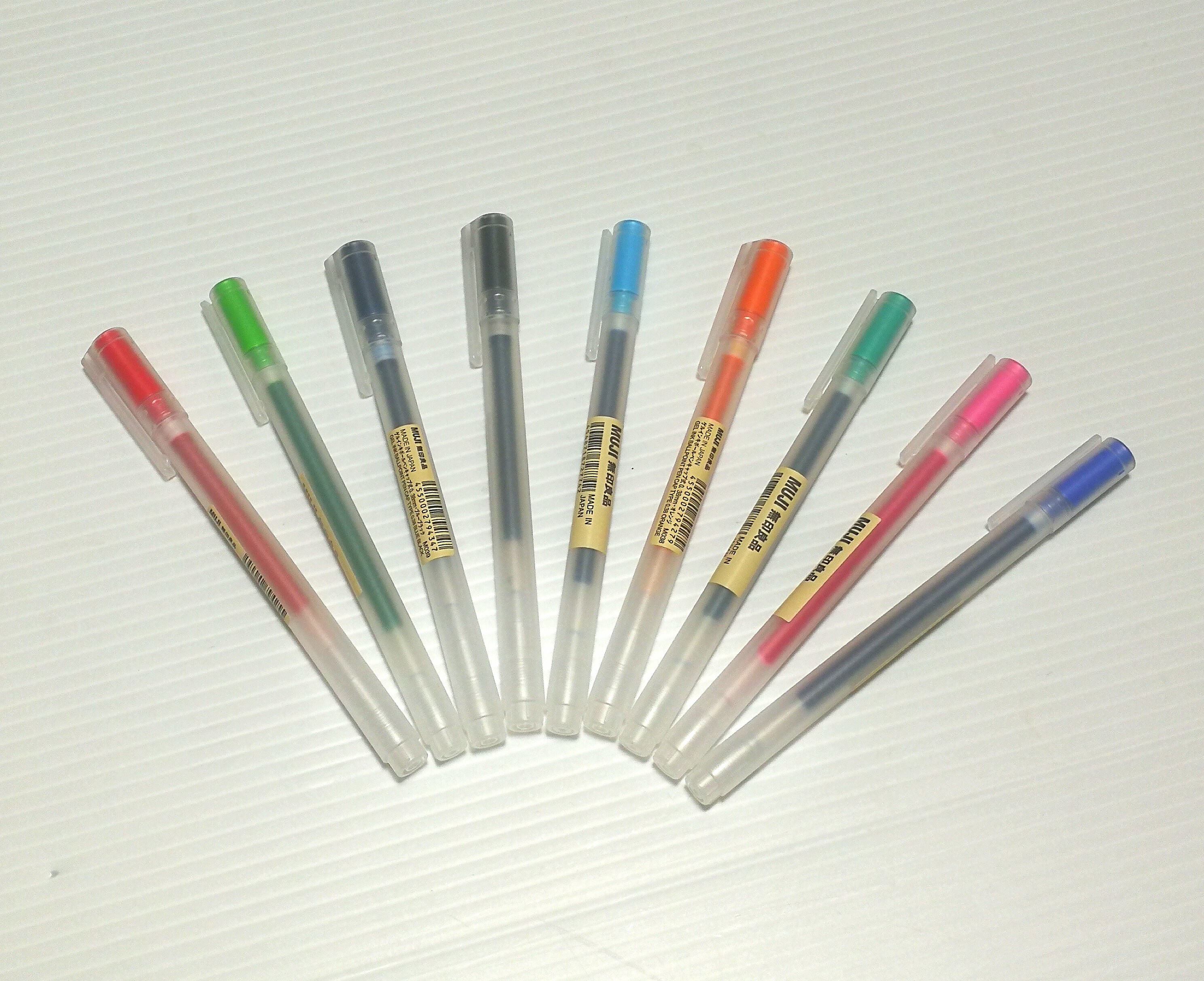 MUJI Gel ink ballpoint pen 0.38mm 9 color Complete set Japan Etsy