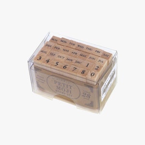Kodomo No Kao Petit Moji Stamp Set Small Day Of The Week Month Number 1228-019