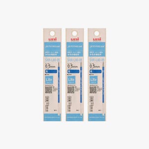 Mitsubishi Uni Jetstream Lite Touch Ink Pen Refill For Multi-color & Multi-function Pen 3-piece 0.5 mm Blue SXR-L80-05