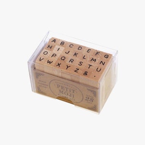 Kodomo No Kao Petit Moji Stamp Set Small Alphabet Uppercase Gothic 1228-018