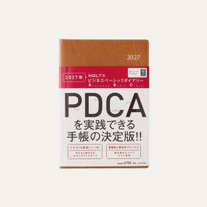 Nolty PDCA Business Basic Diary 6700 2027 Planner — Monthly & Weekly — Camel