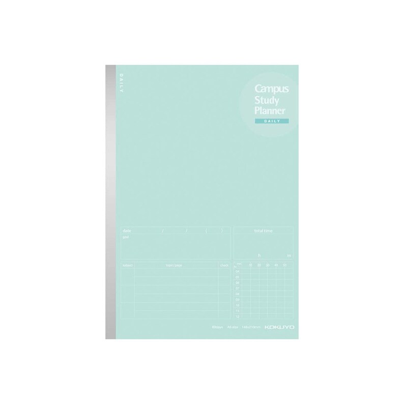 Kokuyo Campus Study Planner Notebook Daily Mint Green Etsy