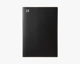 Laconic Work Plan Diary 2024 March Start Weekly Vertical Left A5 Year Black LALM77-260BK