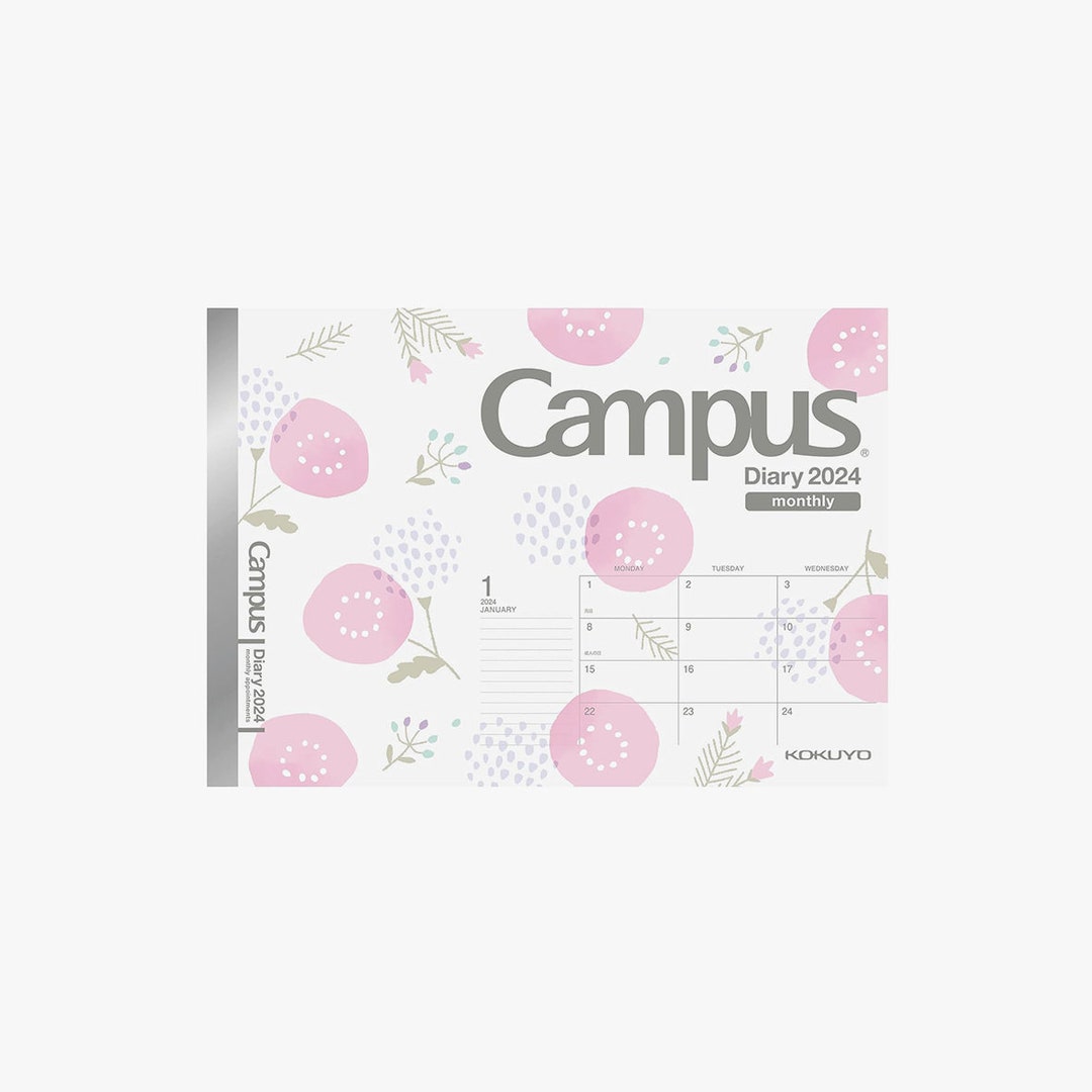 Kokuyo Campus Diary 2024 December Start Monthly Block B5 Half Etsy