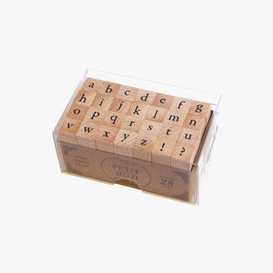 Kodomo No Kao Petit Moji Stamp Set Large Alphabet Lowercase 1234-017